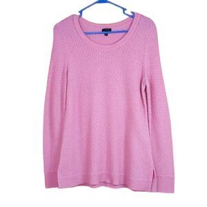 Talbots pink lambswool blend sweater.size M